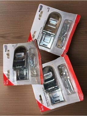 3 sets of brand new national hardware Double Hasp Safety Hasp - Silver #272